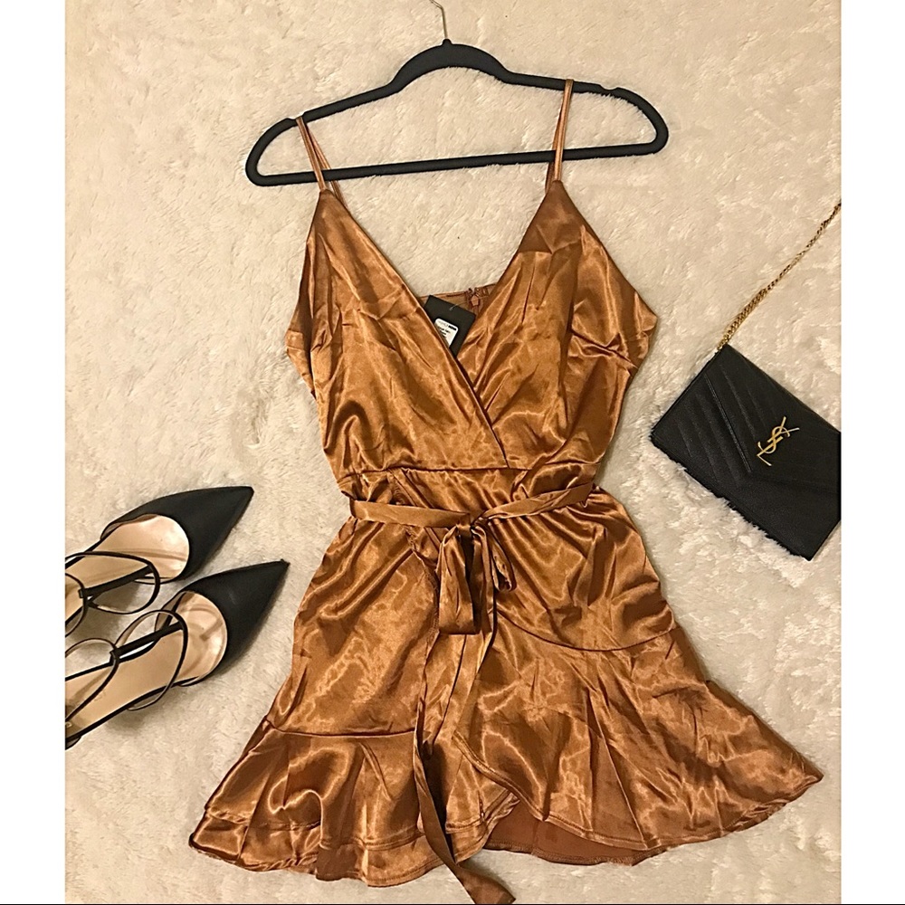 Gold Party Mini Dress brand new